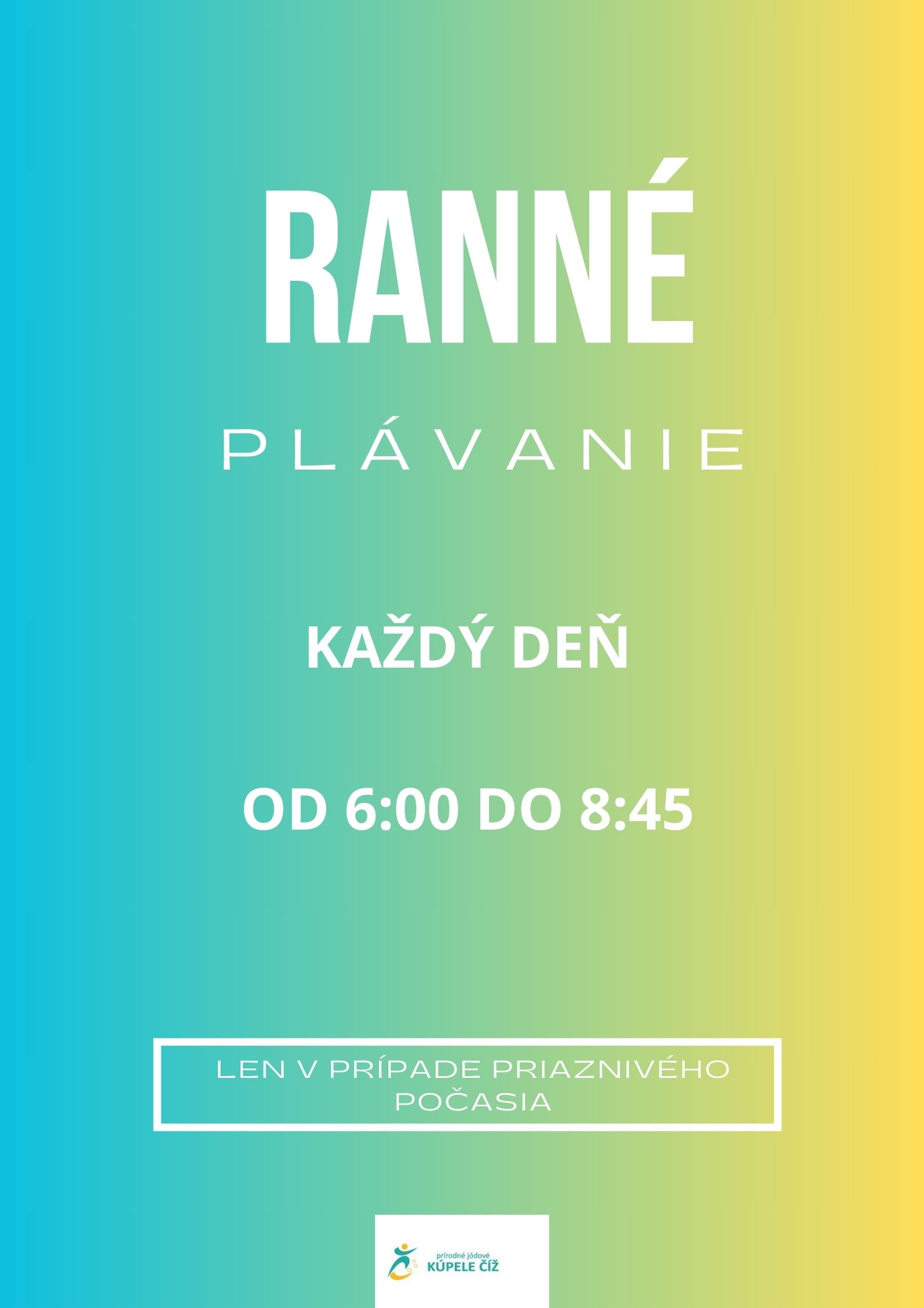 Novinka - ranné plávanie 